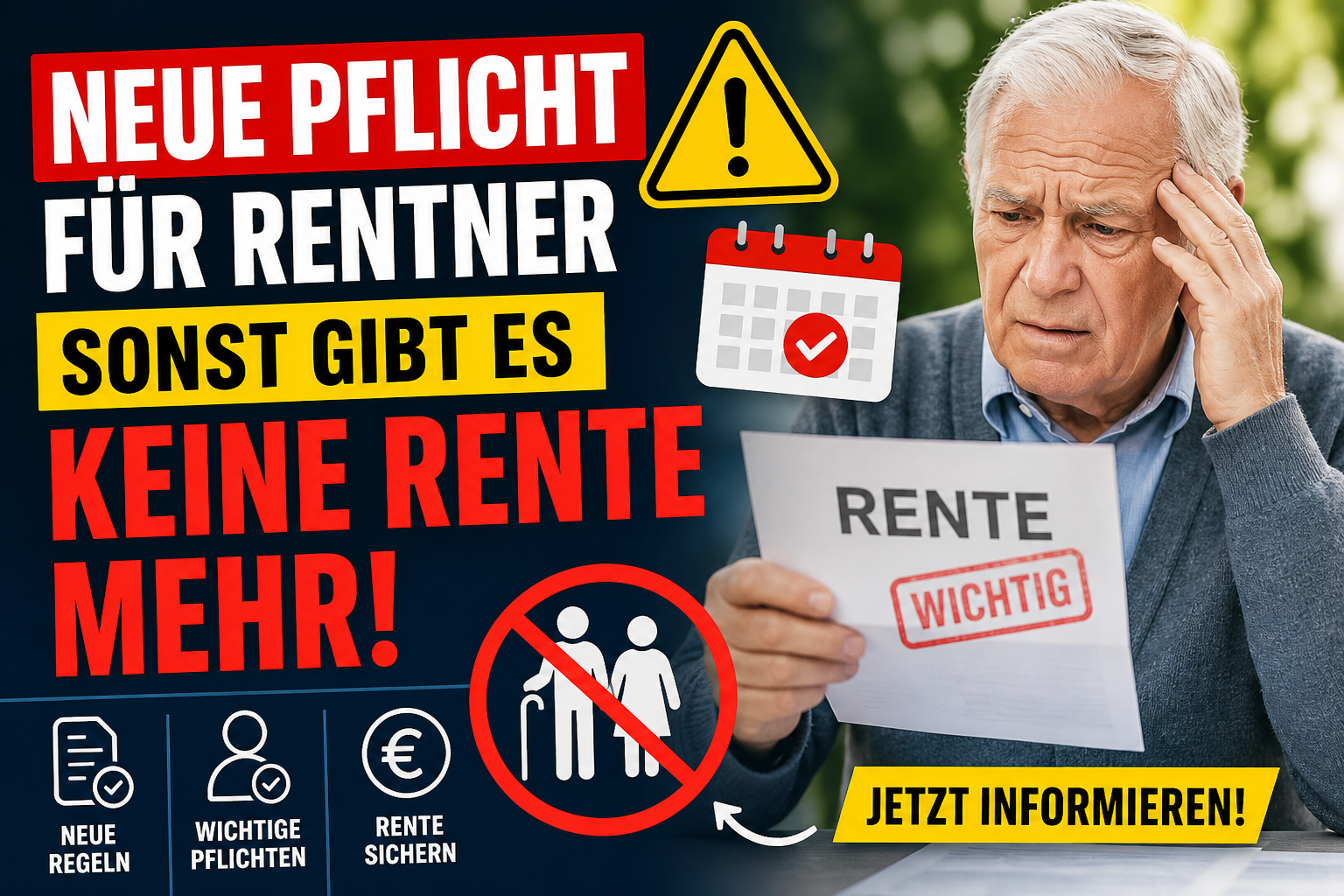 Neue Pflicht für Rentner sonst gibt es keine Rente mehr