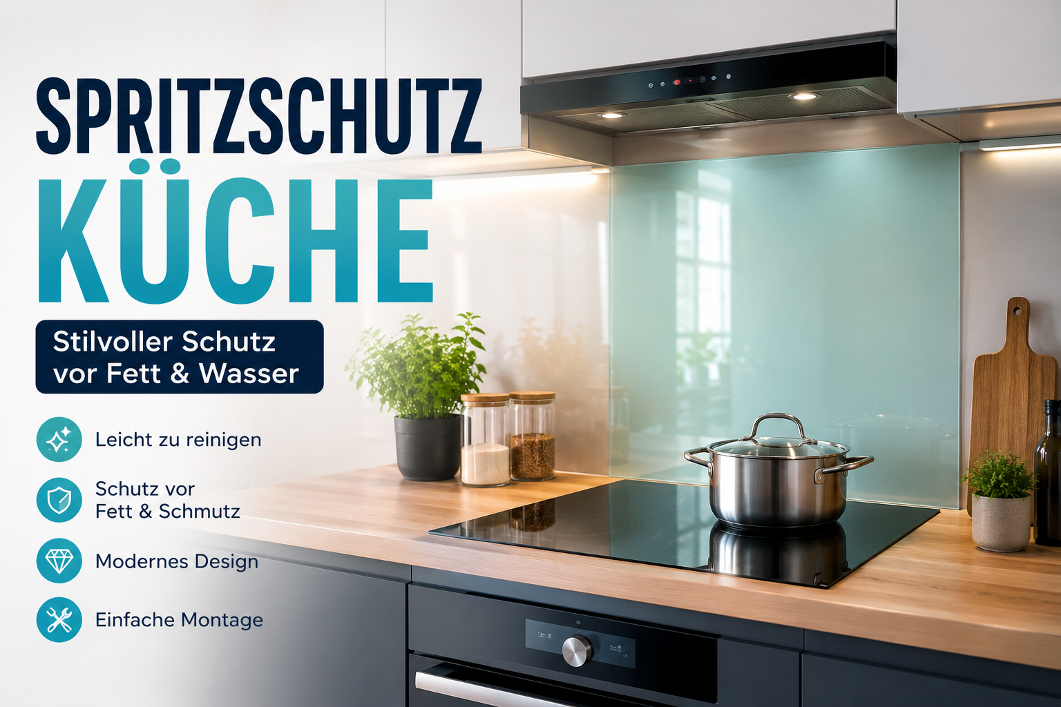 Spritzschutz Küche: Stilvoll Schutz vor Fett & Wasser